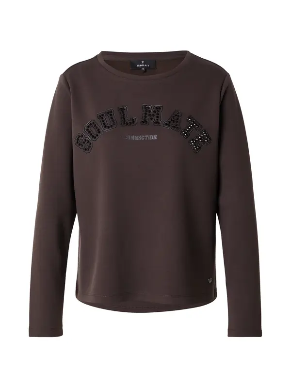 monari monari Sweater majica  tamno smeđa / crna