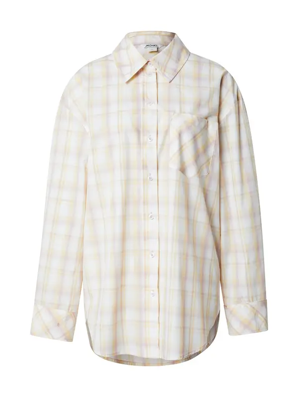 Monki Monki Bluza  pastelno žuta / pastelno roza / bijela