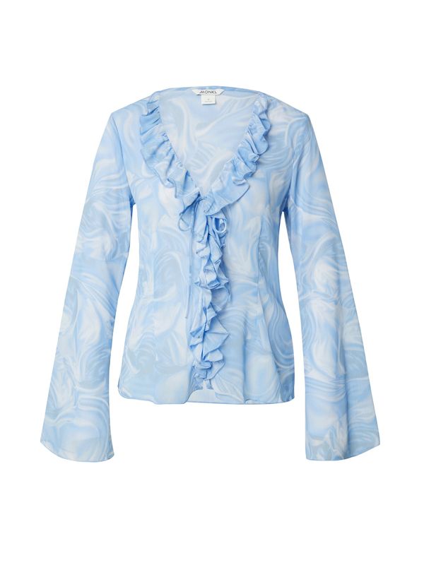 Monki Monki Bluza  svijetloplava / bijela