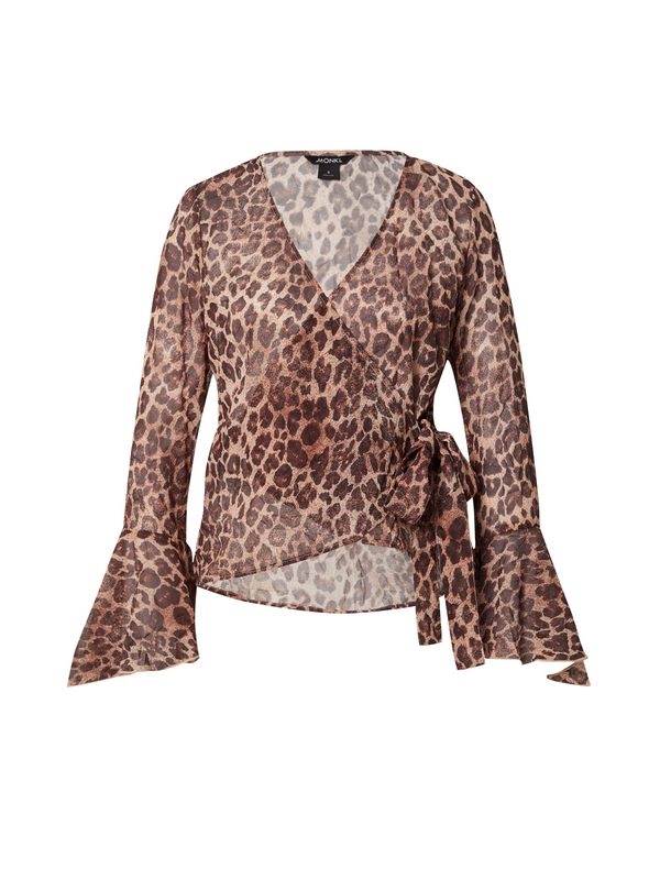 Monki Monki Bluza  svijetlosmeđa / tamno smeđa