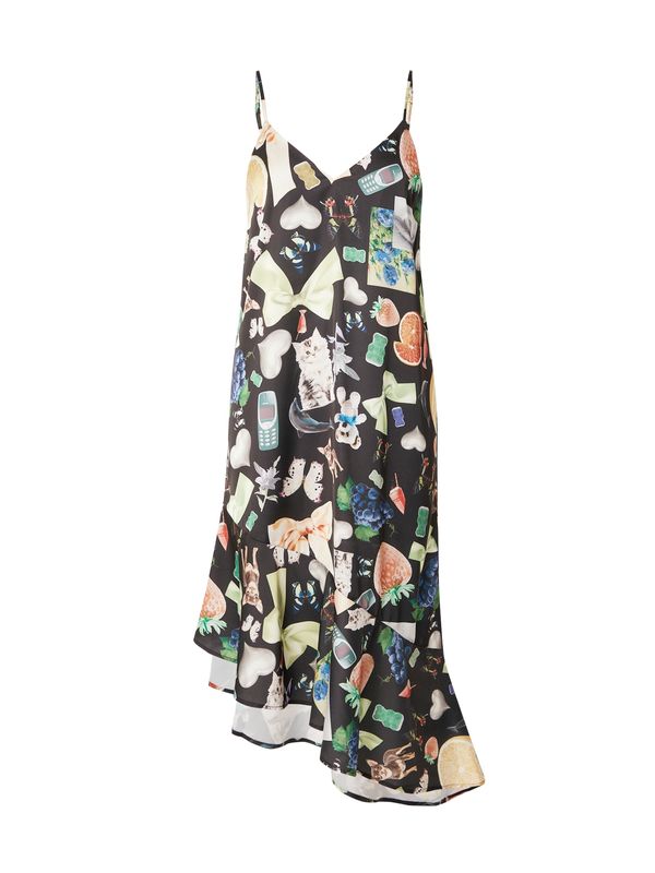 Monki Monki Haljina  bež / plava / narančasta / crna