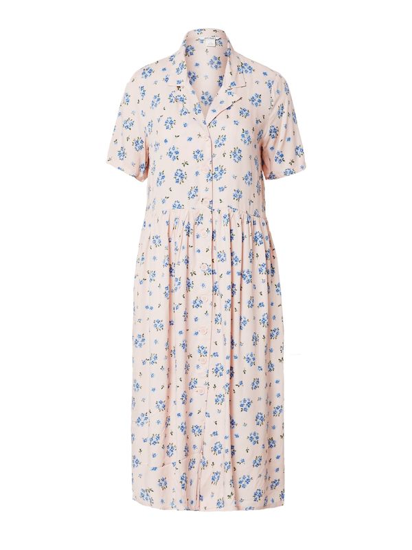 Monki Monki Košulja haljina  plava / zelena / svijetloroza