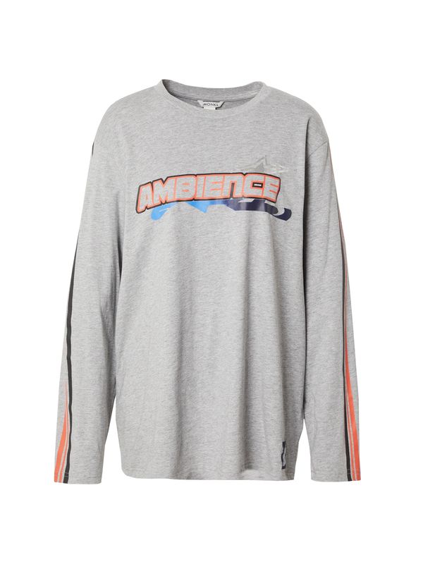 Monki Monki Majica  tamno plava / siva melange / narančasta / bijela