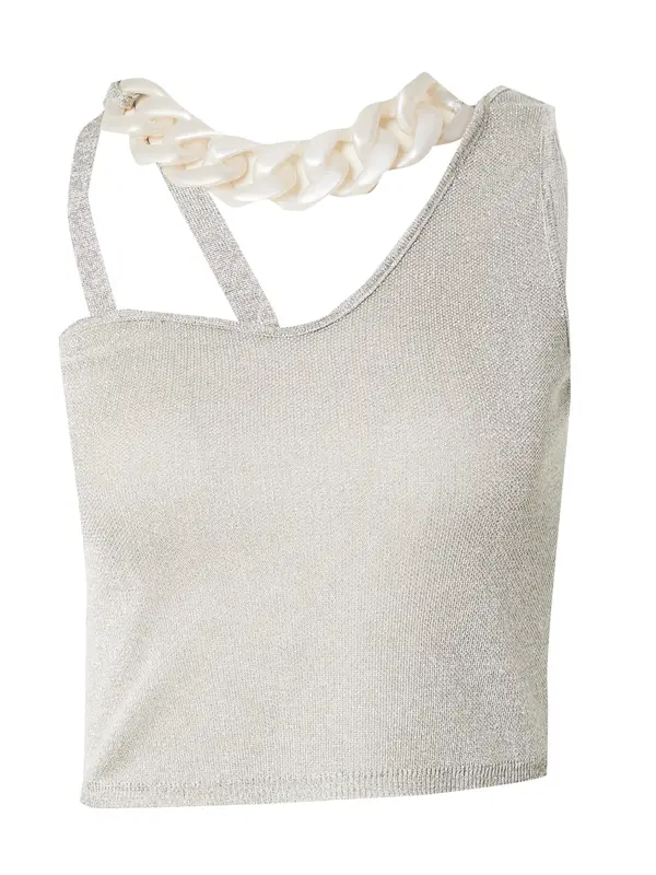 Monki Monki Top  srebrno siva / biserno bijela