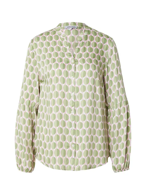 MORE & MORE MORE & MORE Bluza  kaki / pastelno zelena / svijetlozelena / svijetloroza