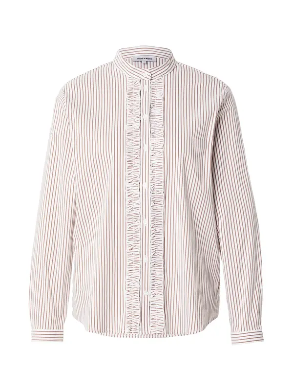 MORE & MORE MORE & MORE Bluza  smeđa / bijela