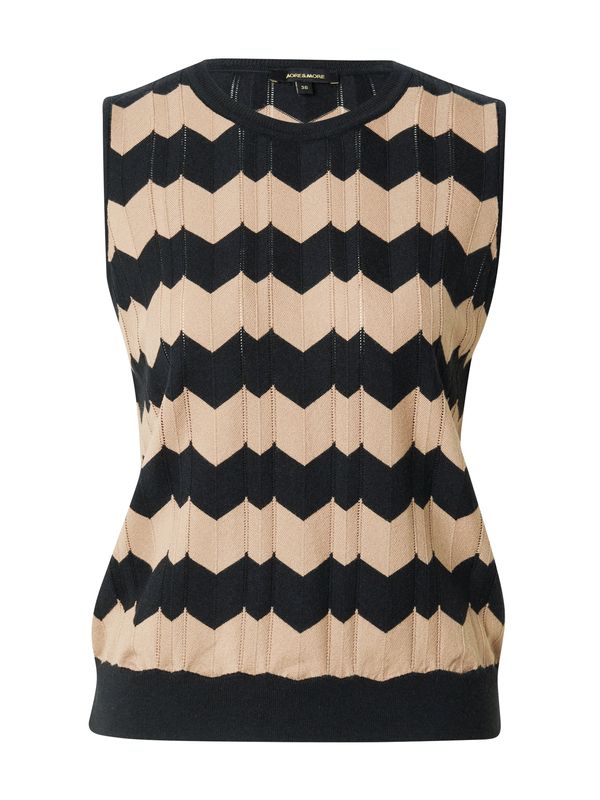 MORE & MORE MORE & MORE Pulover  bež / crna