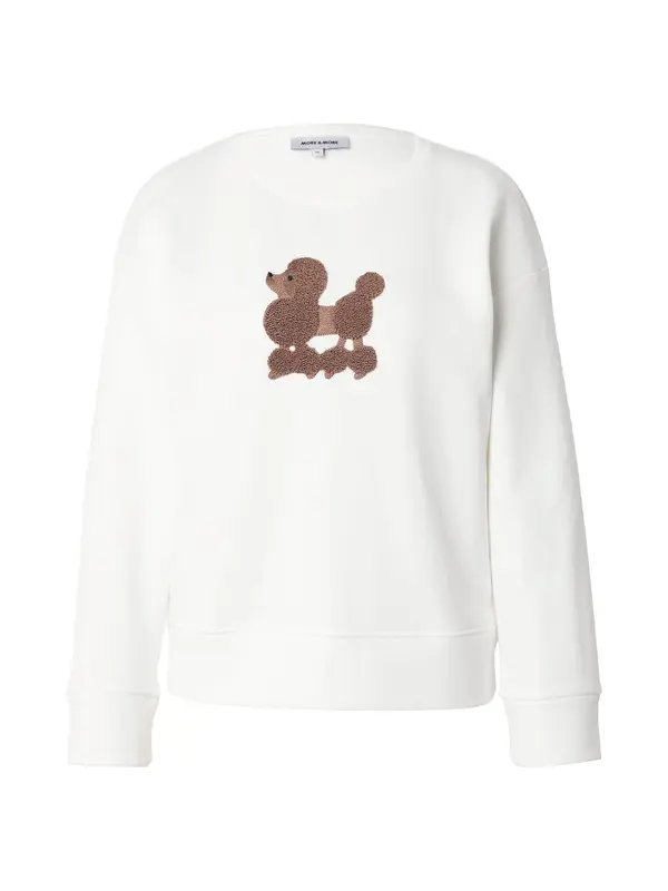 MORE & MORE MORE & MORE Sweater majica  čokolada / prljavo bijela