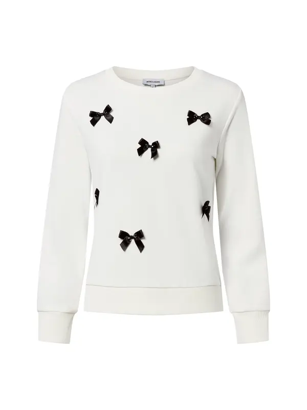 MORE & MORE MORE & MORE Sweater majica  crna / bijela