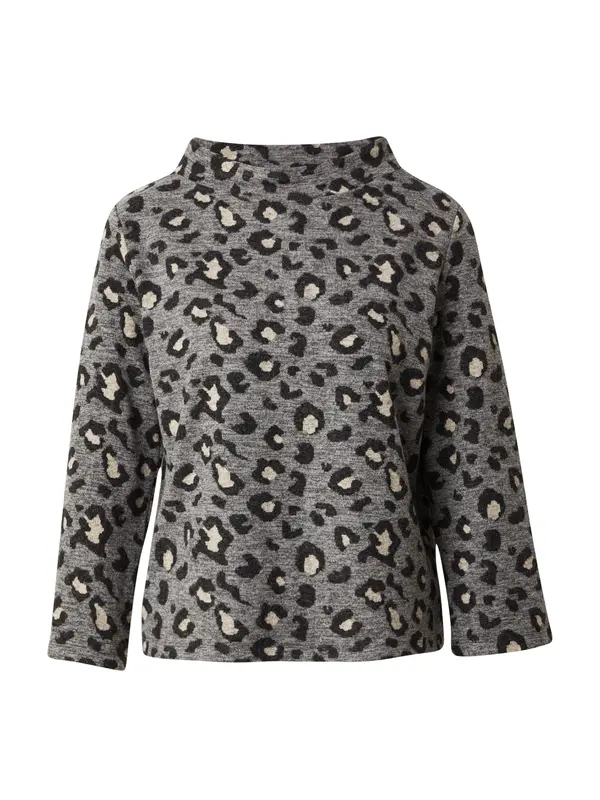 MORE & MORE MORE & MORE Sweater majica  svijetlosiva / tamo siva / crna