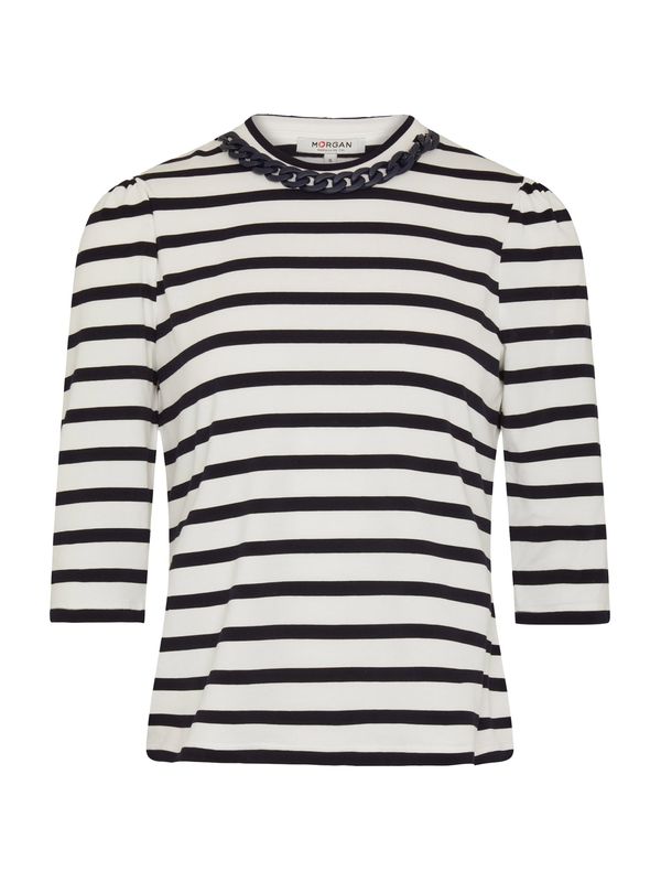 Morgan Morgan Majica  crna / prljavo bijela