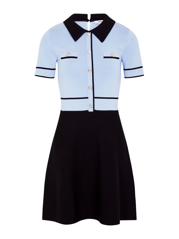 Morgan Morgan Pletena haljina  azur / crna