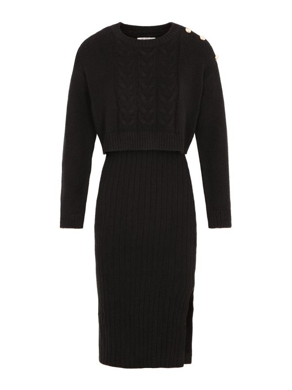 Morgan Morgan Pletena haljina  crna