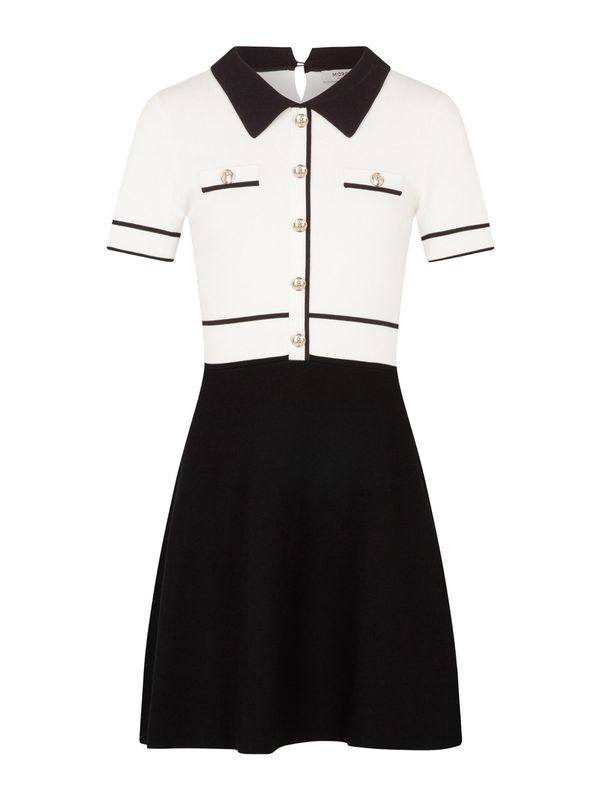 Morgan Morgan Pletena haljina  crna / prljavo bijela