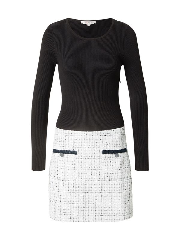 Morgan Morgan Pletena haljina 'MLILOU'  crna / prljavo bijela