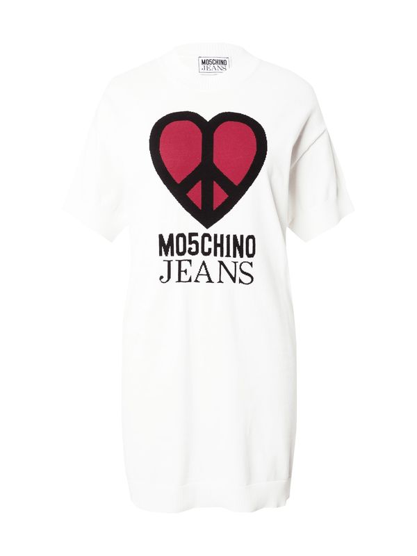 Moschino Jeans Moschino Jeans Široka haljina  tamno crvena / crna / bijela