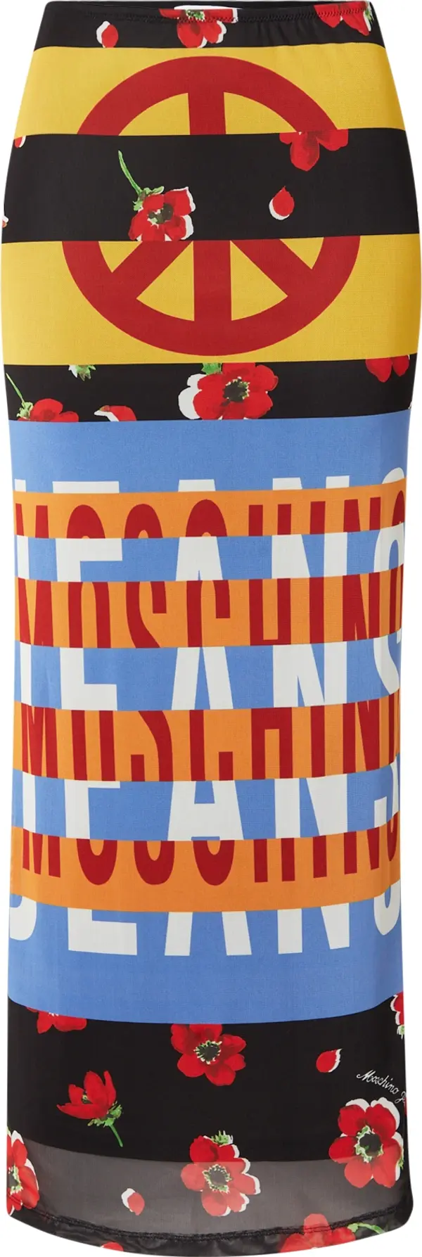 Moschino Jeans Moschino Jeans Suknja  plavi traper / tamno crvena / crna / bijela