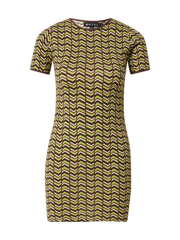 Motel Motel Haljina 'Lilith'  smeđa / zelena / crna / bijela