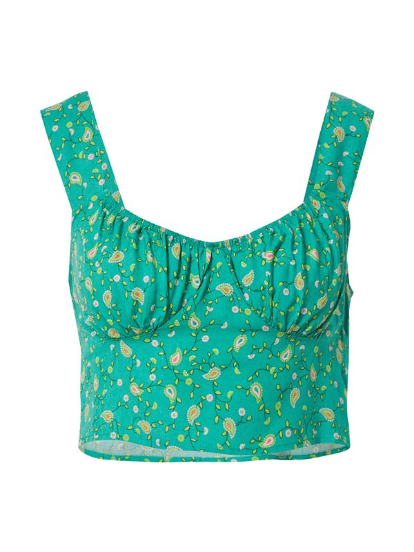 Motel Motel Top 'Gladis'  svijetloplava / žad / kivi zelena / narančasta / bijela