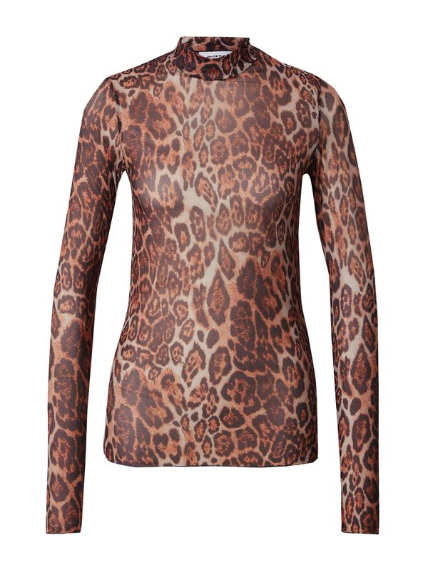 Moves Moves Majica 'Filana 3693'  bež / smeđa / tamno smeđa