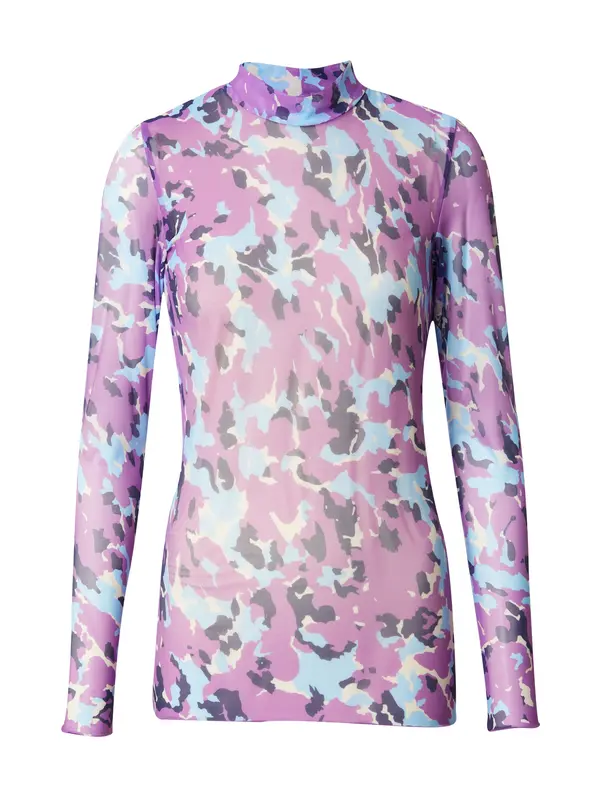 Moves Moves Majica 'Filana'  boja pijeska / svijetloplava / tamno plava / tamno ljubičasta