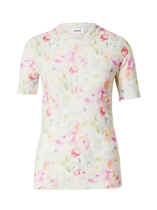 Moves Moves Majica 'Markhild'  zelena / roza / crvena / bijela