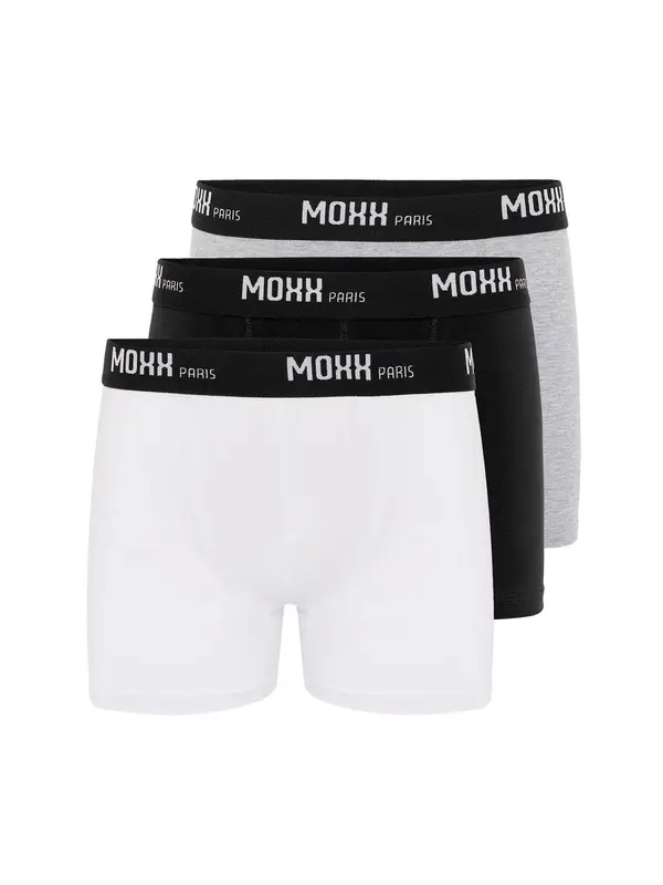 Moxx Paris Moxx Paris Bokserice  siva melange / crna / bijela