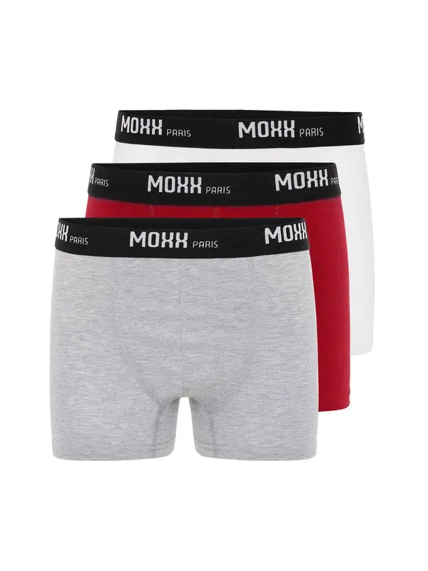 Moxx Paris Moxx Paris Bokserice  siva melange / tamno crvena / crna / bijela