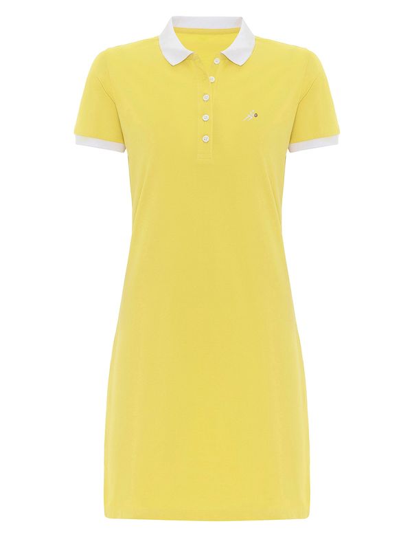 Moxx Paris Moxx Paris Haljina 'Groningen'  svijetložuta / bijela