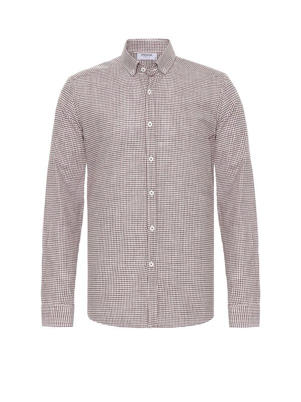 Moxx Paris Moxx Paris Košulja  tamno smeđa / bijela