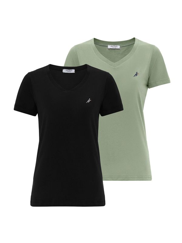 Moxx Paris Moxx Paris Majica  zelena / crna