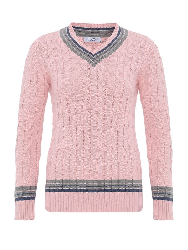 Moxx Paris Moxx Paris Pulover 'Aldonsa'  tamno plava / tamno zelena / roza