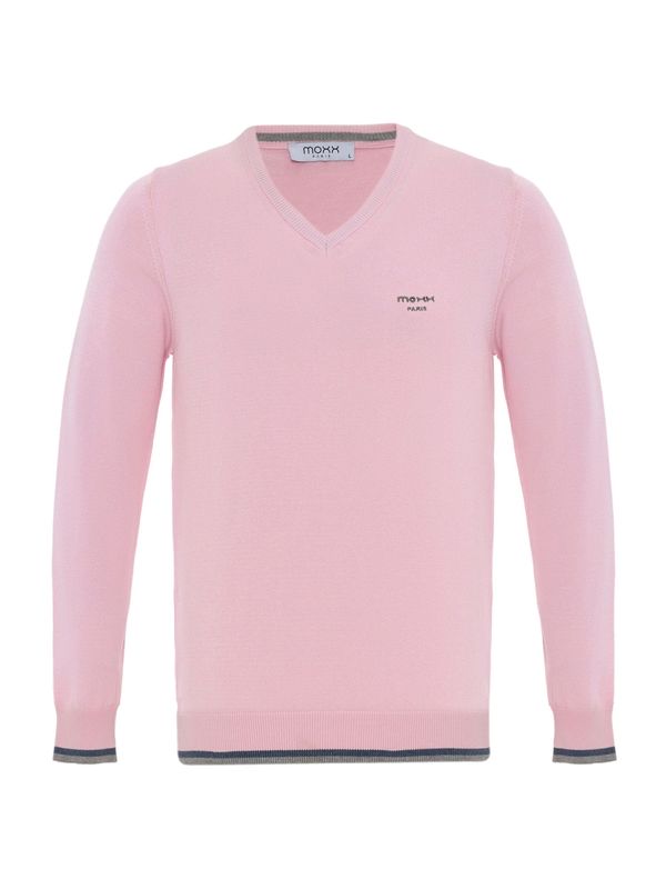 Moxx Paris Moxx Paris Pulover 'Maxime'  svijetlosiva / svijetloroza / crna