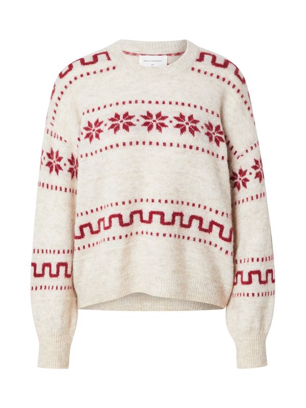 MSCH COPENHAGEN MSCH COPENHAGEN Pulover 'Lerato Hope'  bež / tamno crvena