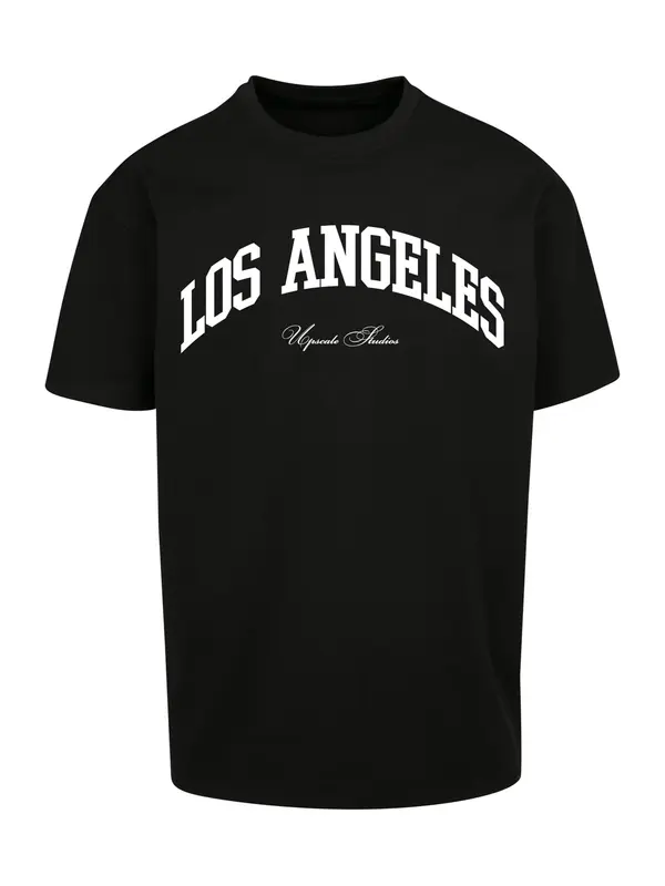 MT Upscale MT Upscale Majica 'L.A. College'  crna / bijela