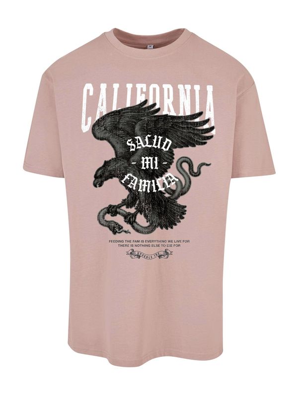 MT Upscale MT Upscale Majica 'La Familia'  prljavo roza / crna / bijela