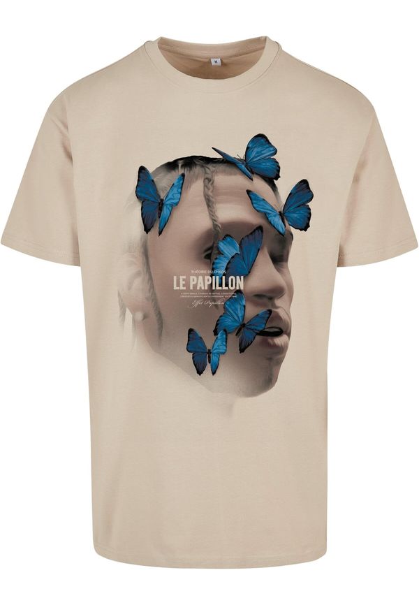MT Upscale MT Upscale Majica 'Le Papillon'  pijesak / plava / smeđa / crna
