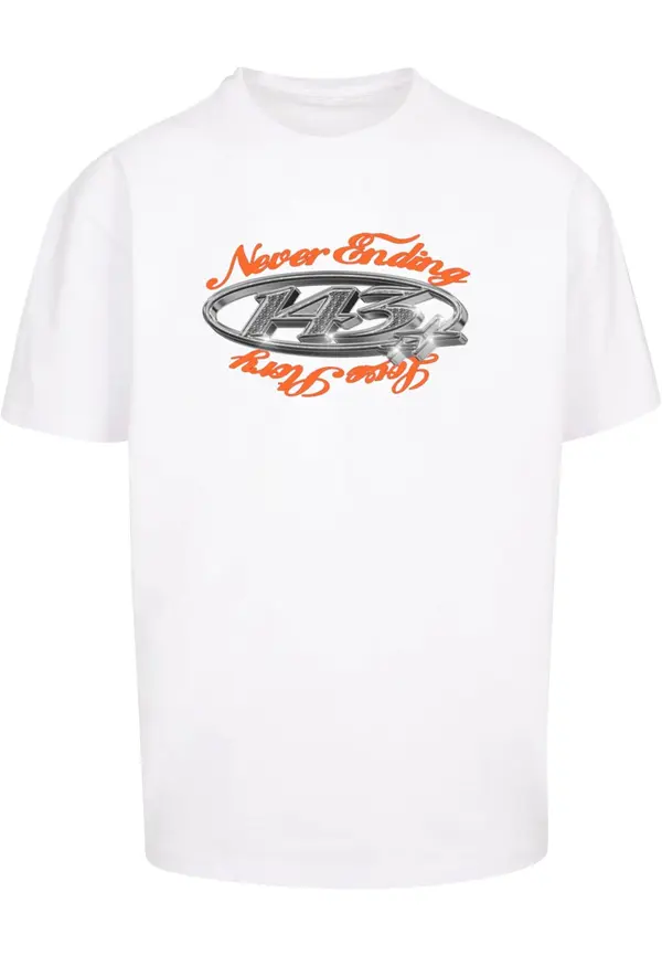 MT Upscale MT Upscale Majica 'Never ending...'  siva / narančasta / crna / bijela