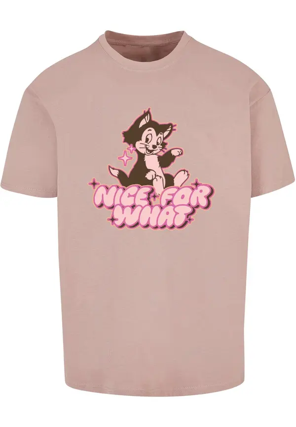 MT Upscale MT Upscale Majica 'Nice for what'  roza / prljavo roza / crna