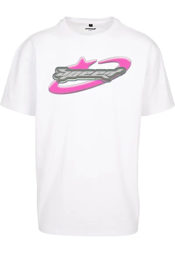 MT Upscale MT Upscale Majica 'Speed'  siva / svijetlosiva / roza / bijela