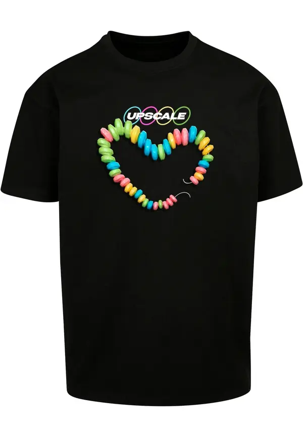 MT Upscale MT Upscale Majica 'Sweet Treats'  nebesko plava / žuta / roza / crna