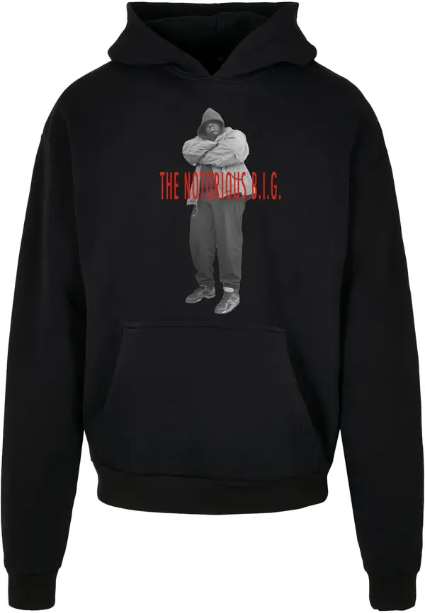 MT Upscale MT Upscale Sweater majica 'Biggie Smalls Concrete'  siva / crvena / crna