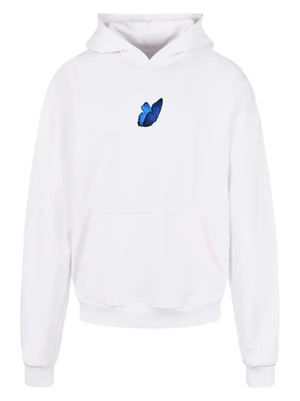 MT Upscale MT Upscale Sweater majica 'Le Papillon'  azur / višnja / crna / bijela