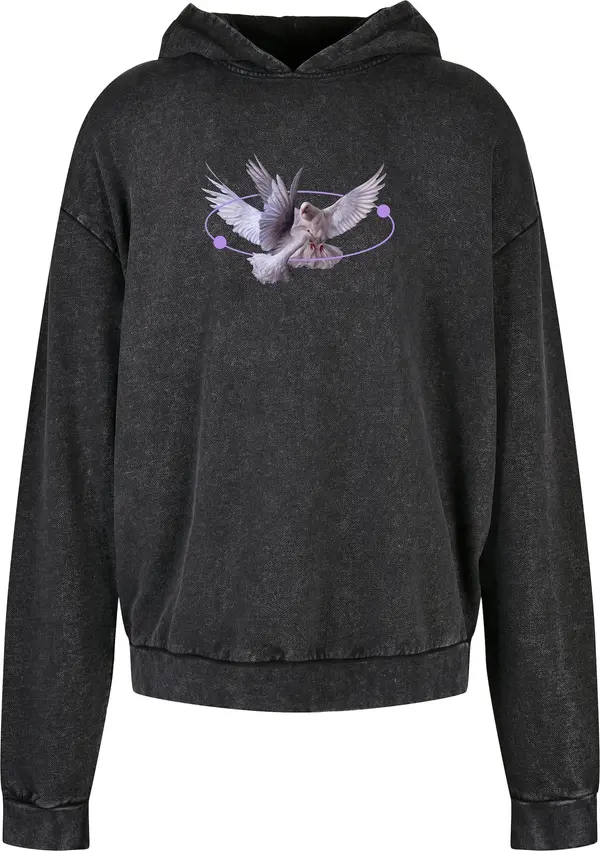 MT Upscale MT Upscale Sweater majica 'Vive la Liberte'  lila / lavanda / crna / bijela