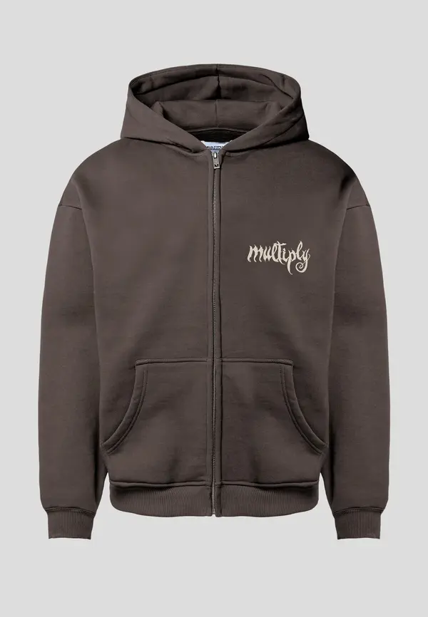 Multiply Apparel Multiply Apparel Gornji dio trenirke 'Law Of Nature'  bež / tamno smeđa