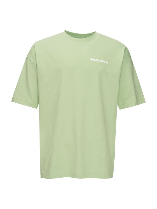Multiply Apparel Multiply Apparel Majica  pastelno zelena / bijela