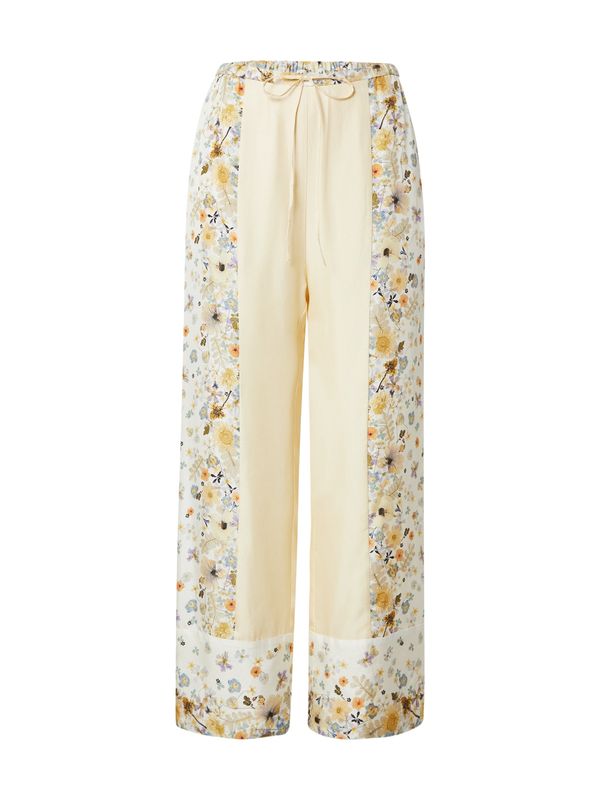 Munthe Munthe Hlače 'FABERT'  bež / svijetloplava / žuta / bijela