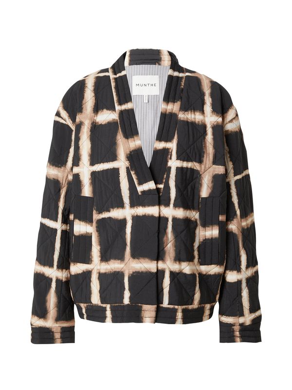Munthe Munthe Prijelazna jakna 'OMAHA'  svijetlosmeđa / crna / bijela
