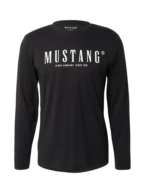 MUSTANG MUSTANG Majica 'Asheville'  crna / bijela