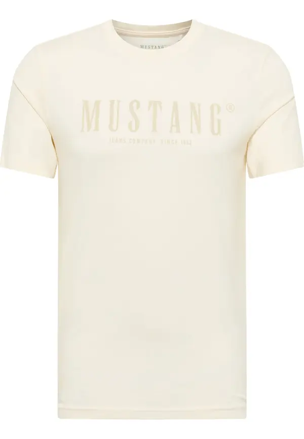 MUSTANG MUSTANG Majica 'Austin'  boja pijeska / bijela